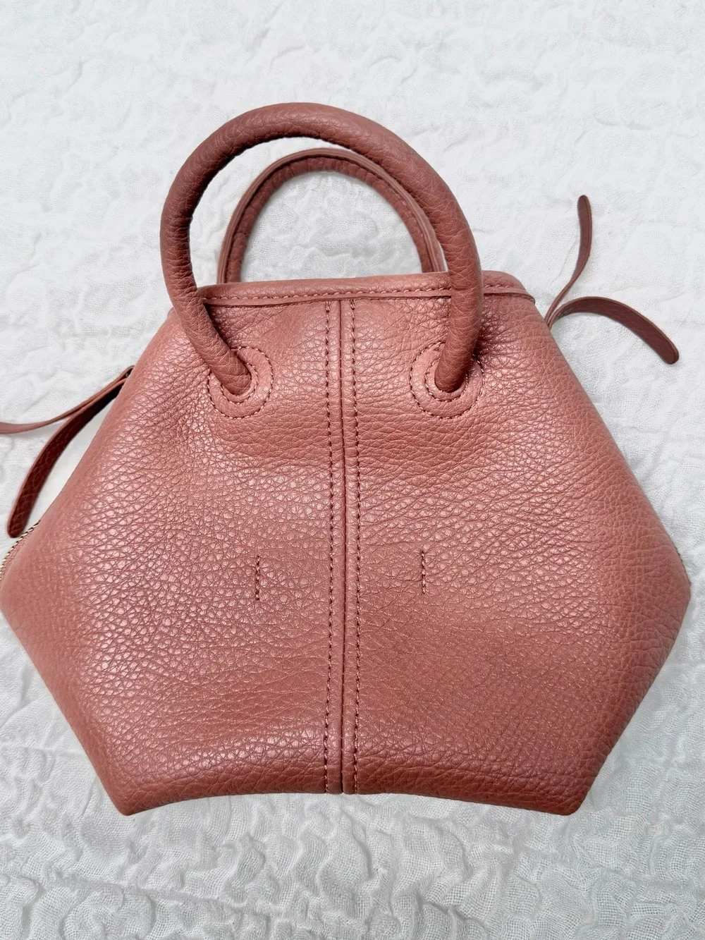 Anthropologie Vegan Leather Mini Bag in a Desert Rose